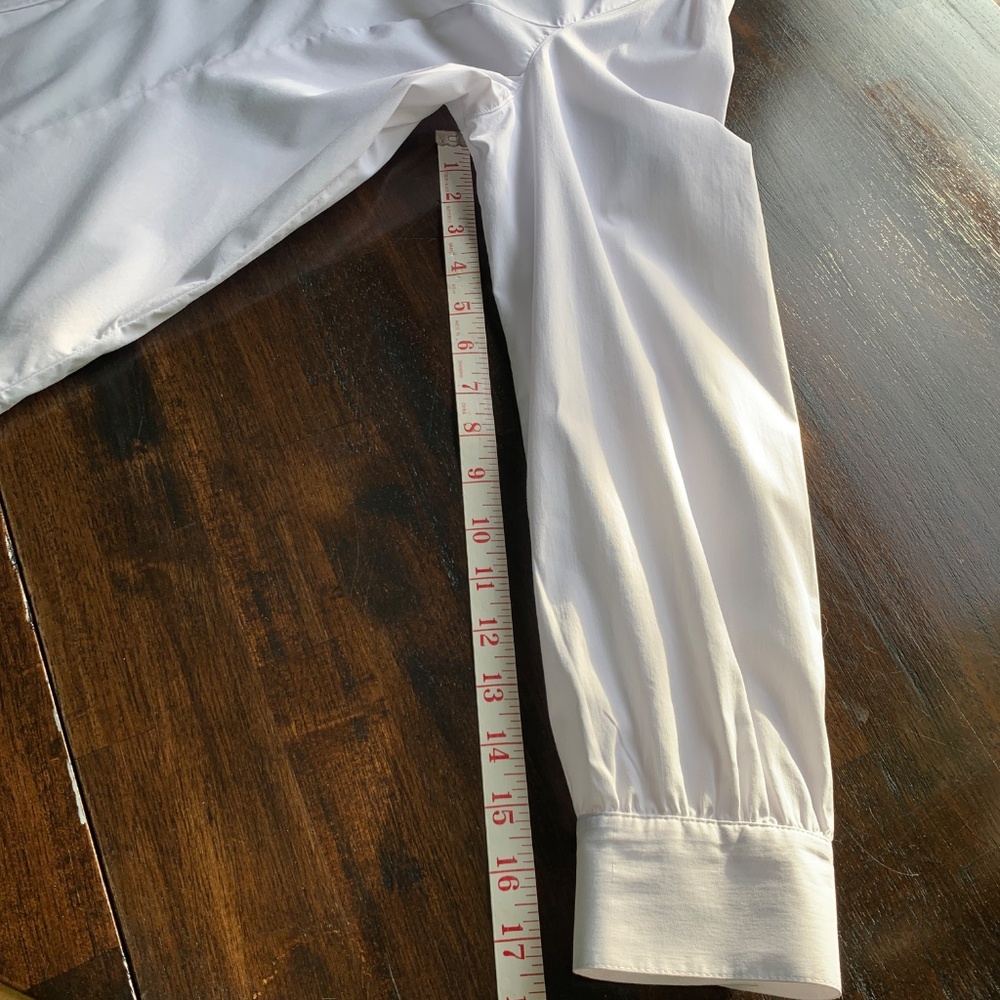 Soft Surroundings White Large Ruffle Button Up Bl… - image 6